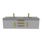 Castello Usa Thames 60-inch Gray Vanity Set with Gray Top and Gold Handles CB-MC-60G-GLD-20146-GR - alternate 1